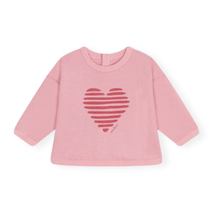 Petit Bateau Baby Heart Graphic Sweatshirt & Pants Set ~ Pink