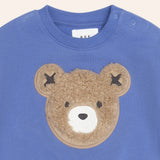 Huxbaby Furry Huxbear Sweatshirt & Sweatpants Set ~ Cobalt