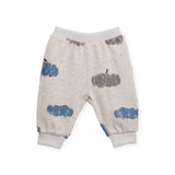 Play Up Baby Cloud Print Sweatshirt & Sweatpants Set ~ Heather/Blue