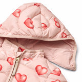 Molo Baby Harmony Quilted Jacket ~ Airbrush Hearts