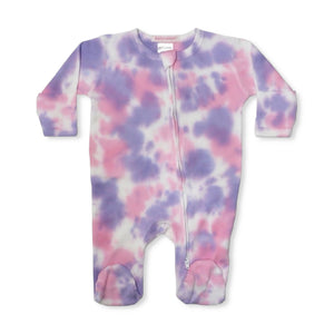 Baby Steps Tie Dye Zip Footie ~ Matilda