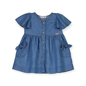 Mayoral Baby Girl Chambray Dress ~ Medium Wash