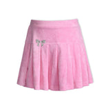 Baby Sara Sleeveless Sparkle Bow Top w/ Collar & Drop Waist Pleated Skirt Set ~ Pink