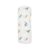 Little Unicorn Organic Cotton Muslin Swaddle ~ Little Dino