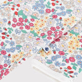Petit Bateau Front Snap Floral Print Footie ~ Multi