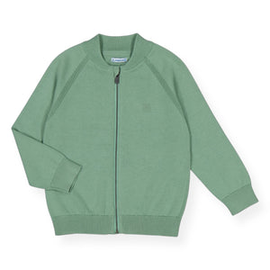 Mayoral Boys Knit Zip Cardigan ~ Dark Laurel