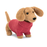 Jellycat Pink Sweater Sausage Dog