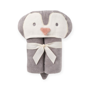 Elegant Baby Hooded Bath Wrap ~ Penguin