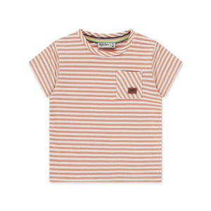 Babyface Baby Boy s/s Pocket T-Shirt ~ Orange Stripe