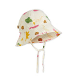 Mini Rodini Baby Space Muslin Sun Hat ~ Off-White
