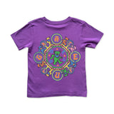 Rowdy Sprout Baby Grateful Dead Kaleidoscope Bears s/s Tee ~ Plum Diggity