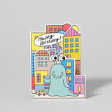 Wrap Mega Monsters Fold Out Birthday Card