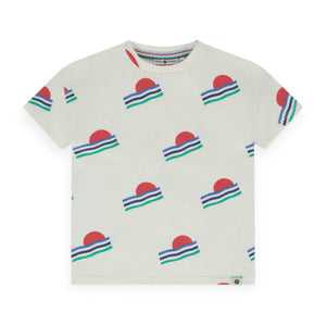 Babyface Boys Printed s/s T-Shirt ~ Waves/Off-White