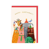 Ohh Deer Animals & Balloons Birthday Card