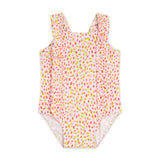 Petit Bateau Baby Printed Swimsuit w/ Ruffles ~ White Multi