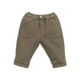 Play Up Baby Stegosaurus Print Sweatshirt & Twill Pants Set ~ Natural/Moss