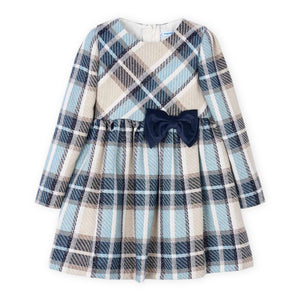 Mayoral Girls Plaid Dress ~ Navy