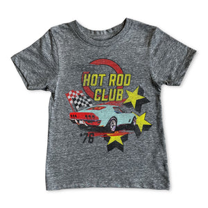 Rowdy Sprout Hot Rod Club s/s T-shirt ~ Tri Grey