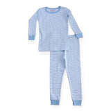 Baby Steps Big Bro l/s Pj Set ~ White/Blue