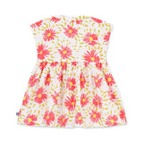 Petit Bateau Baby Sleeveless Big Flower Print Dress ~ White Multi
