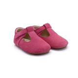 Old Soles Softly Bub T-strap Maryjane ~ Dark Pink Suede