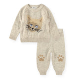 Molo Baby Gilby Knit Sweater & Sol Pants Set ~ Kitten Knit