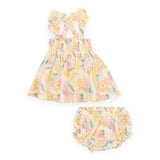Angel Dear Ruffle Strap Smocked Top and Bloomer Set ~ Paris Bouquet