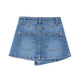 Mayoral Girls Denim Skirt w/ Pleats ~ Medium Wash