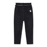 Mayoral Girls Denim Pants w/ Belt 7-12 ~ Black