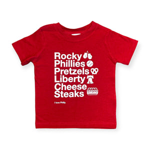 Rocky Phillies Icons Tee ~ Red