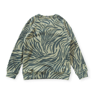 Munster Kids Waves Crewneck Sweatshirt ~ Washed Dark Olive