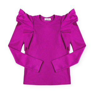 MIA New York Flutter Sweater 7-12 ~ Lipstick