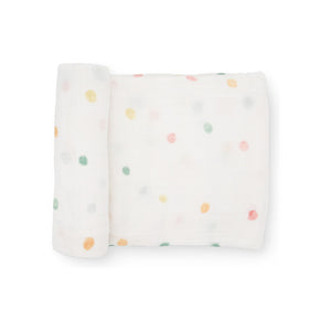 Little Unicorn Cotton Muslin Swaddle ~ Party Dots