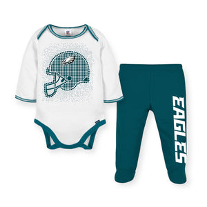 Eagles l/s Helmet Onesie & Sweatpants Set