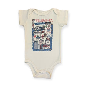 Philadelphia Boutique Art Map Onesie