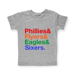 Philly Teams Tee ~ Heather Grey