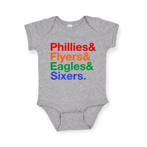 Philly Teams Onesie ~ Heather Grey