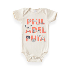 Maptote Philadelphia FONT Baby Onesie