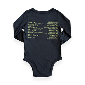 Rowdy Sprout Guns n' Roses Onesie ~ Jet Black