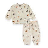 Molo Baby Disc Sweatshirt & Simeon Sweatpants Set ~ Jumping Bunnies
