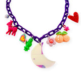 Sadie's Moon Charm-Tastic Charm Necklace ~ Iridescent Moon