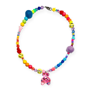 Sadie's Moon Be Happy Necklace ~ Teddy Bear