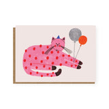 Daria Solak Illustrations Pink Cat Birthday Card