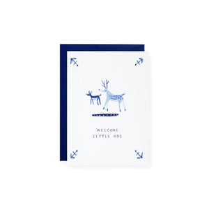 Mr. Boddington's Studio Welcome Little Deer Petite Baby Card