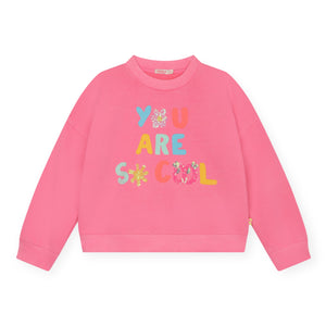 Billieblush You Are So Cool Sweatshirt 7-12 ~ Medium Pink