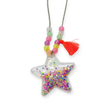 Sadie's Moon Puffy Star Shaker Necklace