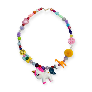 Sadie's Moon Be Happy Necklace ~ Unicorn