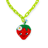 Sadie's Moon Kawaii Charm Necklace ~ Strawberry