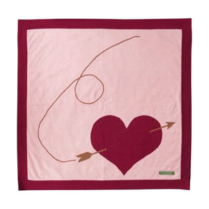 Amber Hagen Heart & Arrow Knit Blanket ~ Pink
