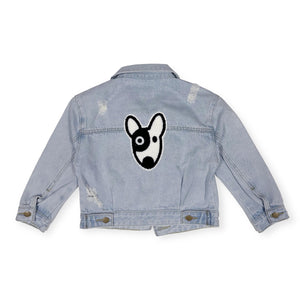 Petite Hailey Dog Patch Denim Jacket